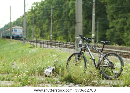 Bike and train Photo stock © 