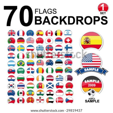 vector flags of the world – design set