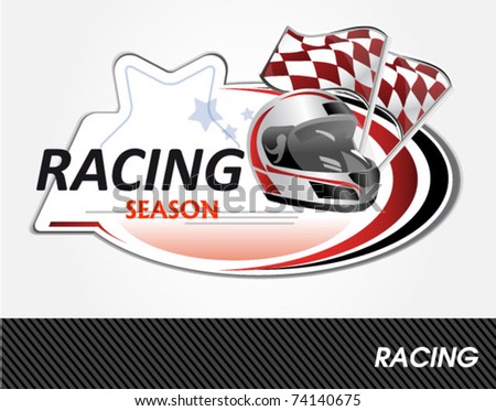 racing sign - vector illustration