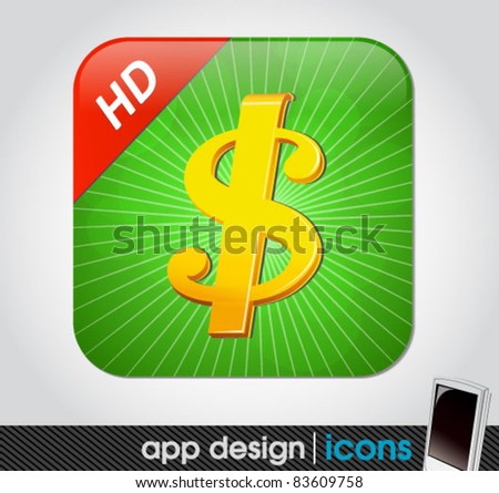 finance app icon for mobile devices