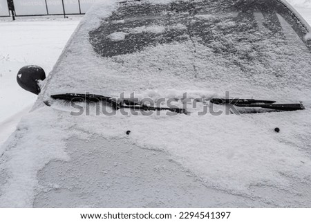 Similar – Image, Stock Photo Frost on car window Winter