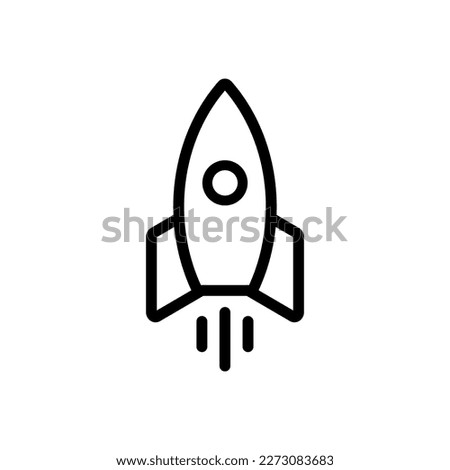 Launch symbol with rocket icon vector. For web and graphic design.