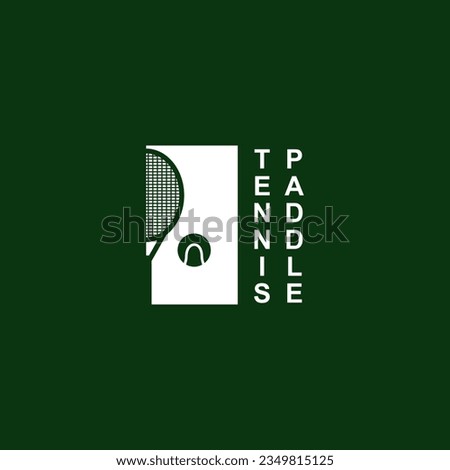 Sport paddle tennis logo symbol template vector