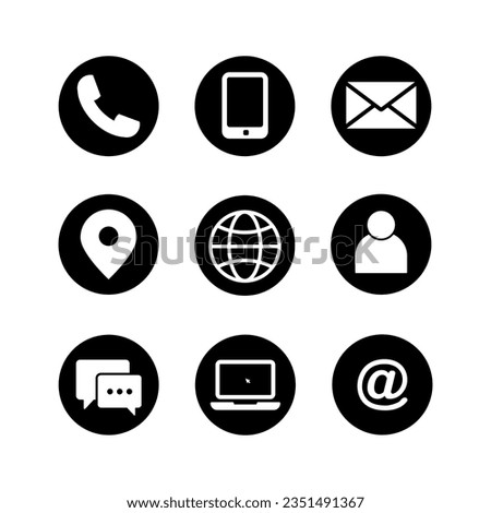 Set of design contact me icon template vector