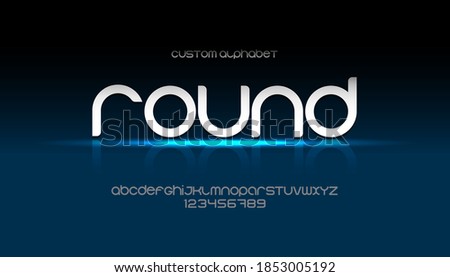 round bold alphabet with rounded and soft corners. Modern font for advertising, web, event, child party, other business.