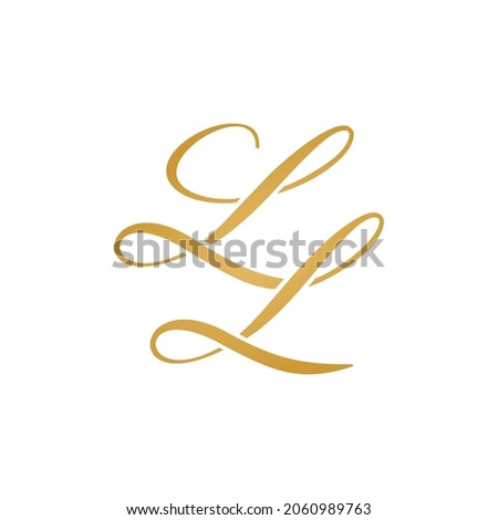 LL initial logo design vector stock Stock fotó © 