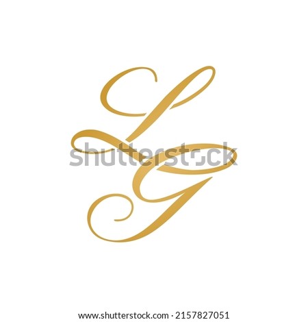 LG initial logo design vector stock