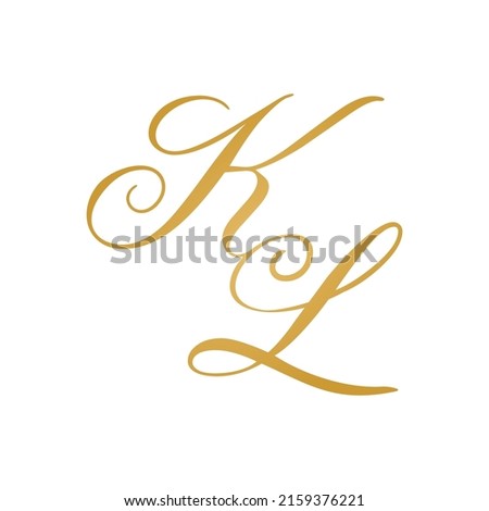 KL initial logo design vector stock Stok fotoğraf © 