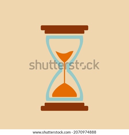 Hourglass, icon. Isolated on white background vector illustration.