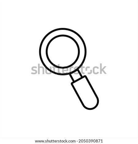 magnifying glass, Flat Loupe Icon Illustration, Search or Find Silhouette Symbol. EPS 10.