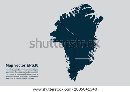 Greenland map vector. isolated on light gray background