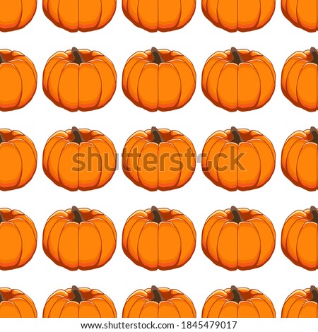 Illustration on theme of bright pattern yellow pumpkin, vegetable gourd for seal. Vegetable pattern consisting of beautiful pumpkin, many gourd. Simple colorful vegetable pattern from gourd pumpkin.