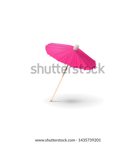 Cocktail umbrella isolated on white background for your creativity