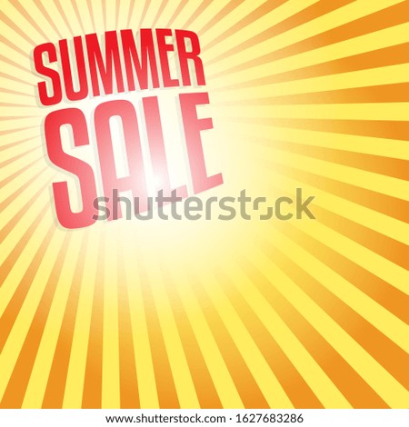 Summer Sale, end of season special offer banner, Vector illustration