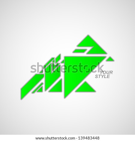 Ecology and environment symbol, abstract style vector illustration eps10