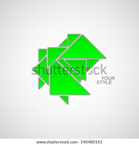 Ecology and environment symbol, abstract style vector illustration eps10