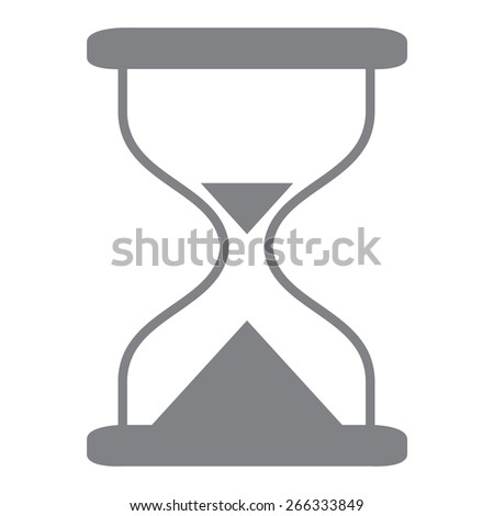 gray Hourglass time icon isolated vector