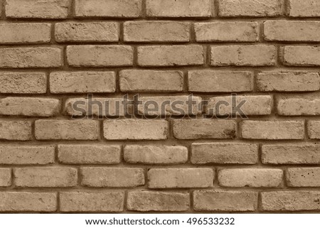 grooved brick texture of sepia color closeup for background and for wallpaper