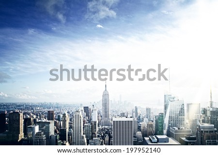 belle image vintage du ciel de Manhattan