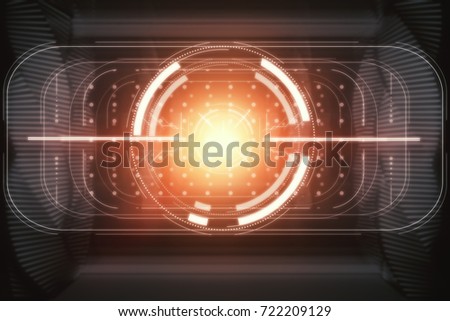 Sepia digital button background. Technology and communication concept. 3D Rendering 