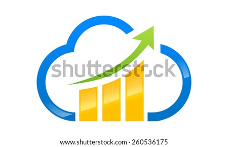 graph finance business cloud logo