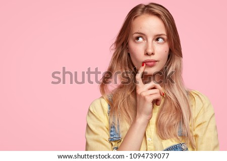 Similar – Image, Stock Photo Thoughtful Human being