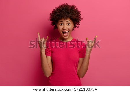 Similar – Image, Stock Photo Heavy metal music wih headphones