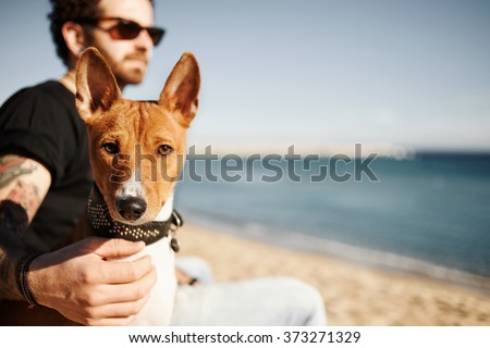 Similar – Image, Stock Photo Lateral, close portrait of a young woman in nature