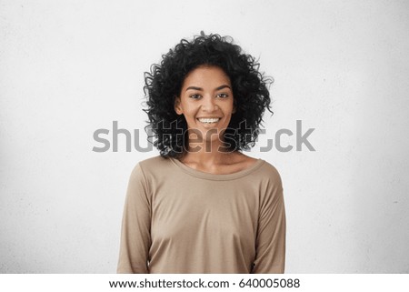 Similar – Image, Stock Photo cute young mixed race boy smiling in the sun