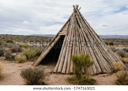A replica of a traditional Hualapai Native American dwelling in Arizona.