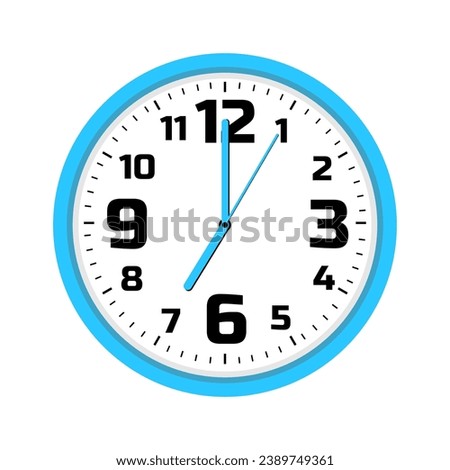 7 o'clock, Clock icon design. Vector office clock icon