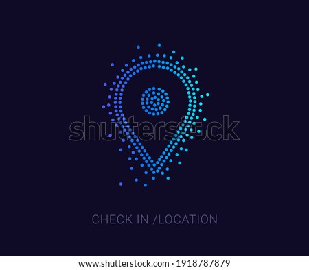 Unique location, map pin icon, made of multiple dots, Modern signs, dotted symbols collection, exclusive icon for websites, Campaign, logo design, mobile app, infographics