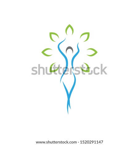 Human character logo sign illustration vector design