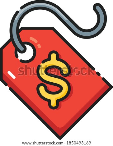 Price Tag Sale Filled Outline Icon