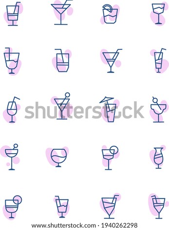 Cócteles alcohólicos, ilustración, vector sobre un fondo blanco