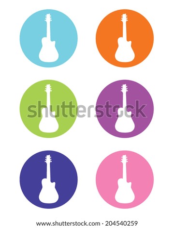 Vector Guitar Icon Set 