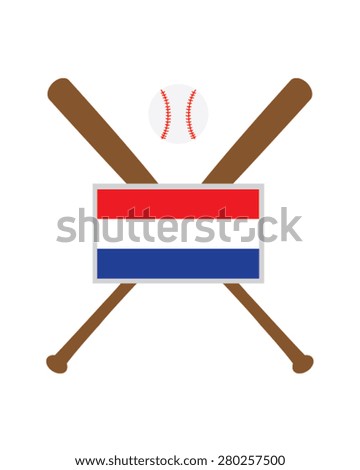 Netherlands Baseball Icon - Vector