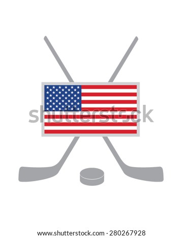 United States of America Hockey Icon - Vector