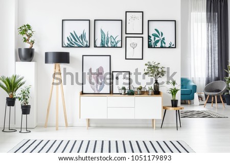 Similar – Image, Stock Photo wooden wall with cactus plants in pots on cupboard,