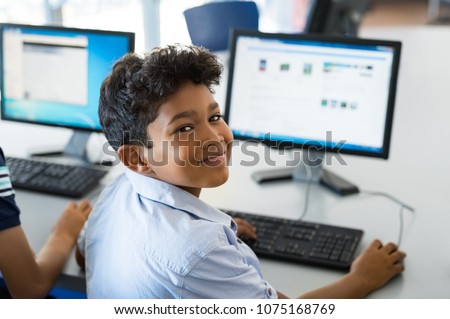 Similar – Image, Stock Photo Portrait of a 9 year old boy outdoors, with his hands aroung his eyes, like he’s using binoculars, wearing casual clothes