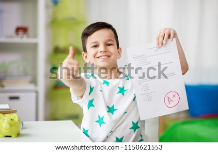 Similar – Image, Stock Photo Happy Latin boy with Down syndrome dancing at home