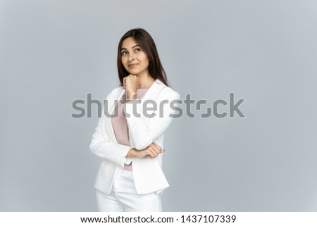 Similar – Image, Stock Photo Dreamy ethnic woman looking out window