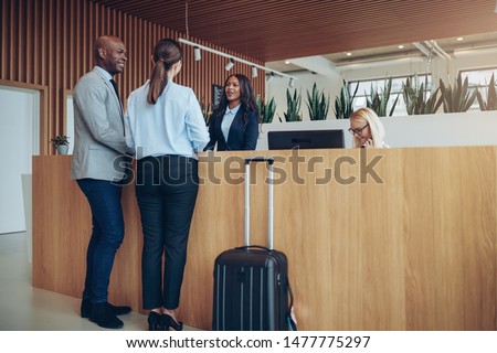 Similar – Image, Stock Photo To the reception Hotel