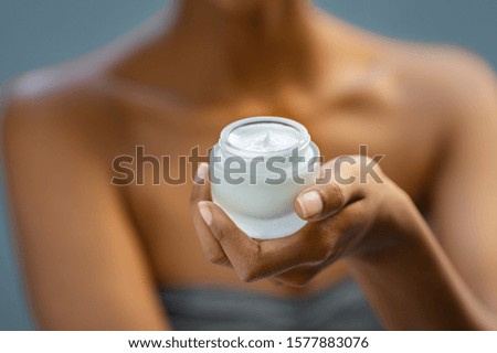 Similar – Image, Stock Photo Nourishing and moisturising face cream