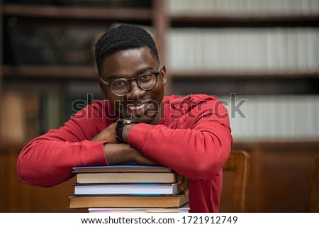 Similar – Image, Stock Photo Black man with book on train platform