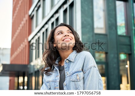 Similar – Image, Stock Photo Beautiful stylish woman looking through window