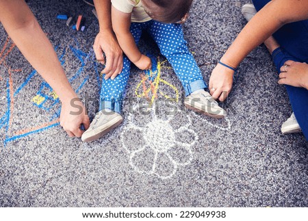 Similar – Image, Stock Photo play street Parenting