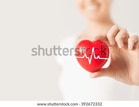 Similar – Image, Stock Photo Small red hearts on brown background