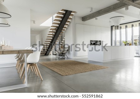 Similar – Image, Stock Photo Open staircase