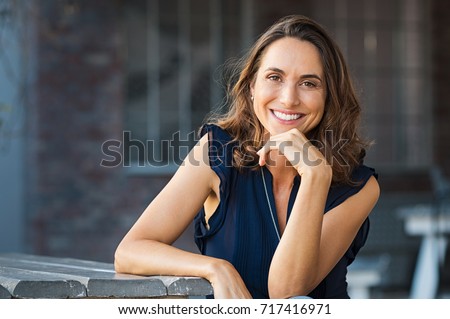 Similar – Image, Stock Photo Woman portrait outdoors with green shirt in summer